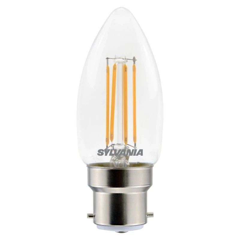 6x Sylvania B22d LED Lamp | 4.5W 2700K 470Lm 220V/240V | 827 | ToLEDo Retro