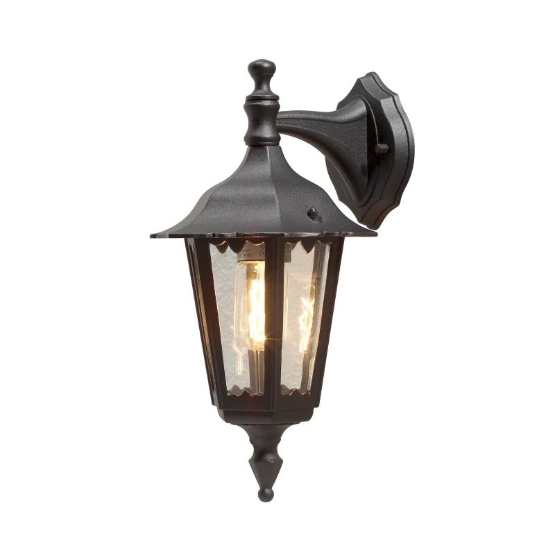 Konstsmide Buiten Wandlamp Firenze | Max. 1x 60W E27 | Zwart Aluminium | IP54