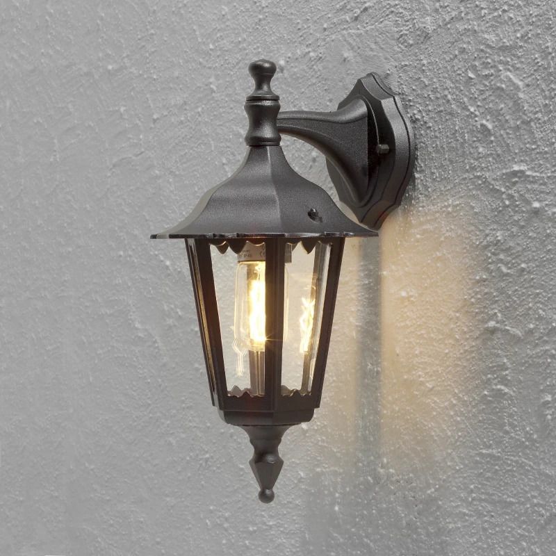 Konstsmide Buiten Wandlamp Firenze | Max. 1x 60W E27 | Zwart Aluminium | IP54
