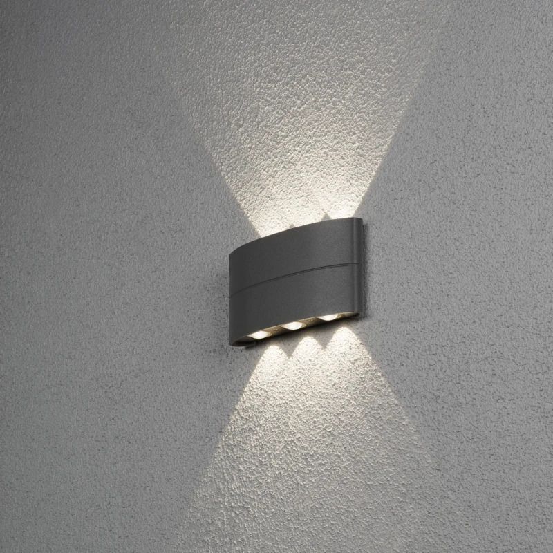 Konstsmide Buiten Wandlamp Chieri | Max. 1x 60W E27 | Zwart Aluminium | IP43 | Dimbaar