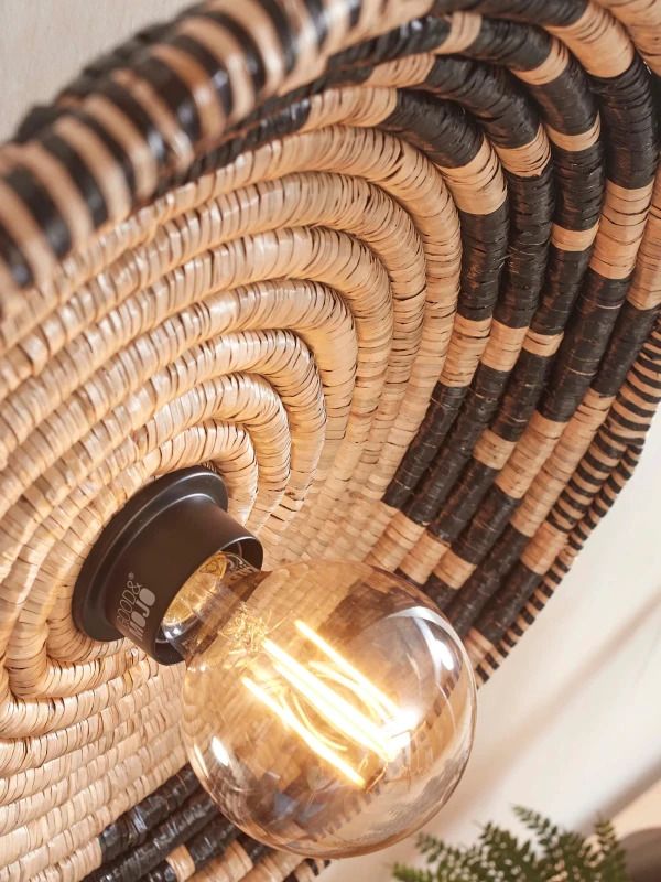 Good&Mojo LED Plafondlamp Andros | E27 60W | Black/Natural