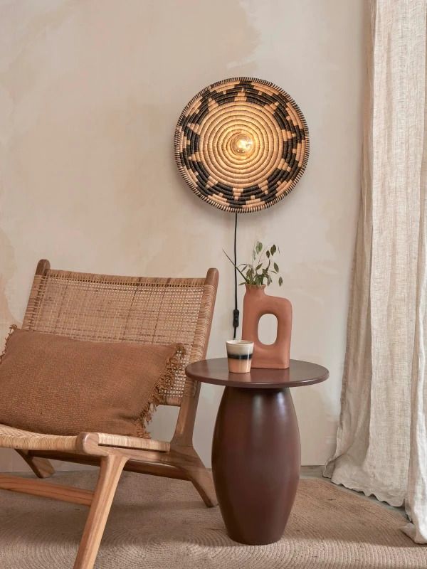 Good&Mojo LED Wandlamp Andros | E27 60W | Black/Natural