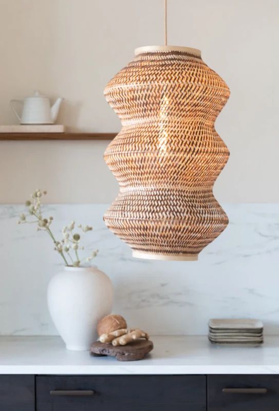 Good&Mojo Bamboe LED Hanglamp Barbados | 1X E27 Max 60W | Warm Earth Tones