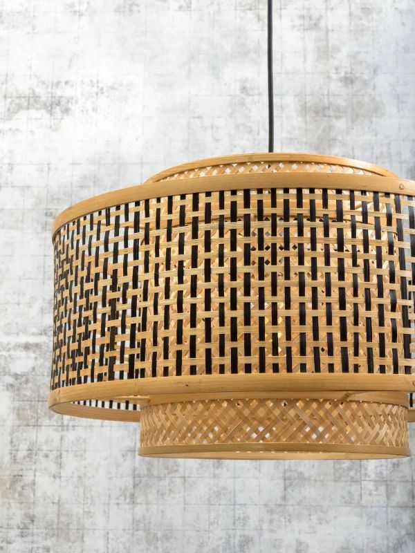 Good&Mojo Bamboe LED Staande Lamp Bhutan | 1X E27 Max 60W | Natural/Black
