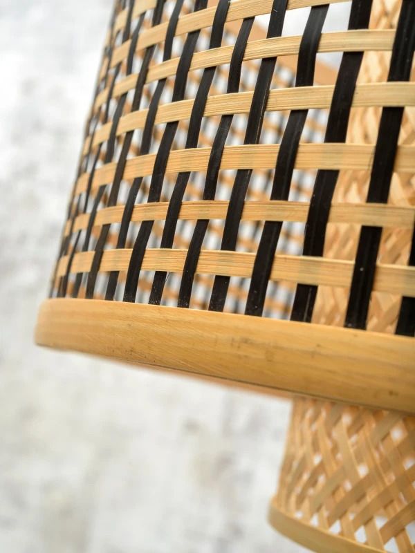 Good&Mojo Bamboe LED Staande Lamp Bhutan | 1X E27 Max 60W | Natural/Black