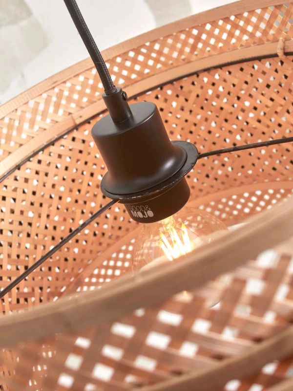 Good&Mojo Bamboe LED Staande Lamp Bhutan | 1X E27 Max 60W | Natural/Black