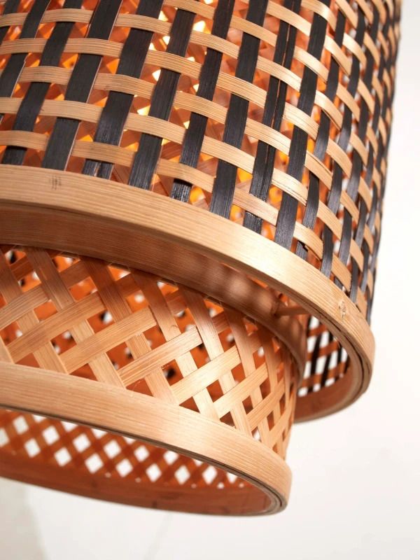 Good&Mojo Bamboe LED Hanglamp Bhutan | 1X E27 Max 60W | Natural/Black