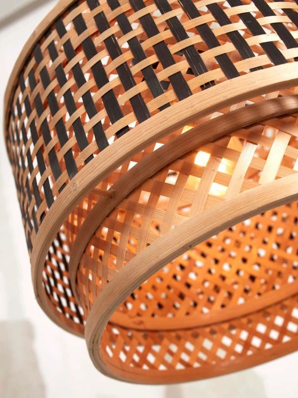 Good&Mojo Bamboe LED Hanglamp Bhutan | 1X E27 Max 60W | Natural/Black