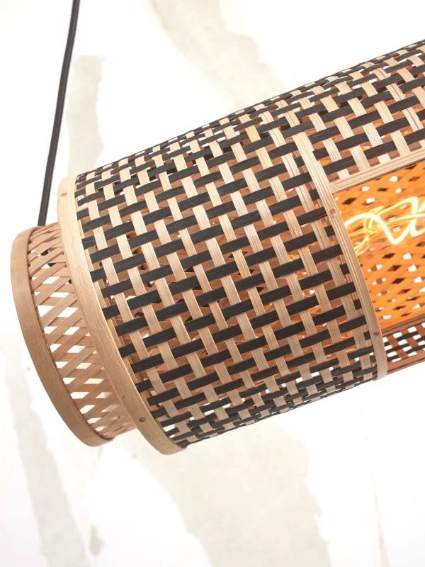 Good&Mojo Bamboe LED Hanglamp Bhutan | 2X E27 Max 60W | Natural/Black