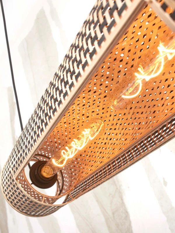 Good&Mojo Bamboe LED Hanglamp Bhutan | 2X E27 Max 60W | Natural/Black
