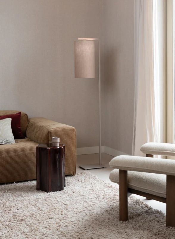 it's about RoMi LED Staande Lamp Boston | 1X E27 Max 60W | Sand/Dark Linen