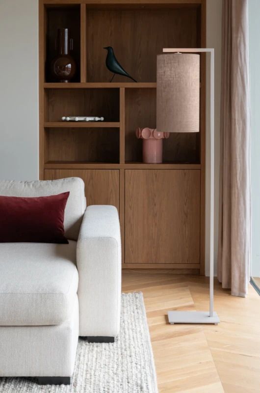 it's about RoMi LED Staande Lamp Boston | 1X E27 Max 60W | Sand/Dark Linen