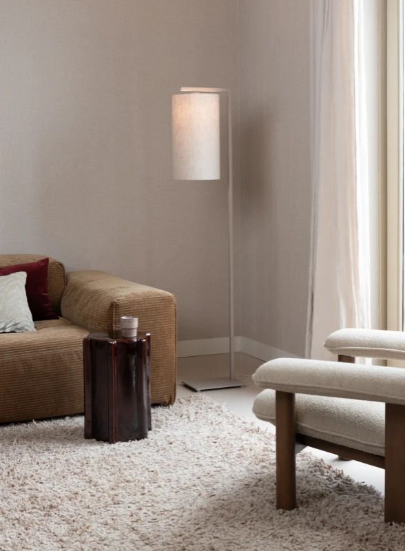 it's about RoMi LED Staande Lamp Boston | 1X E27 Max 60W | Sand/Light Linen