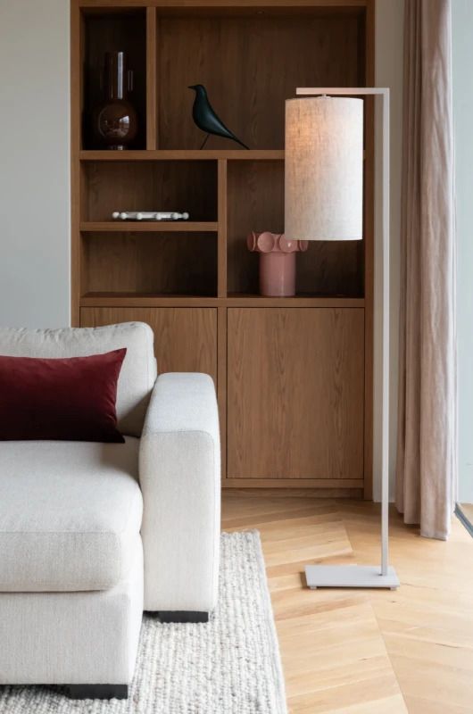 it's about RoMi LED Staande Lamp Boston | 1X E27 Max 60W | Sand/Light Linen