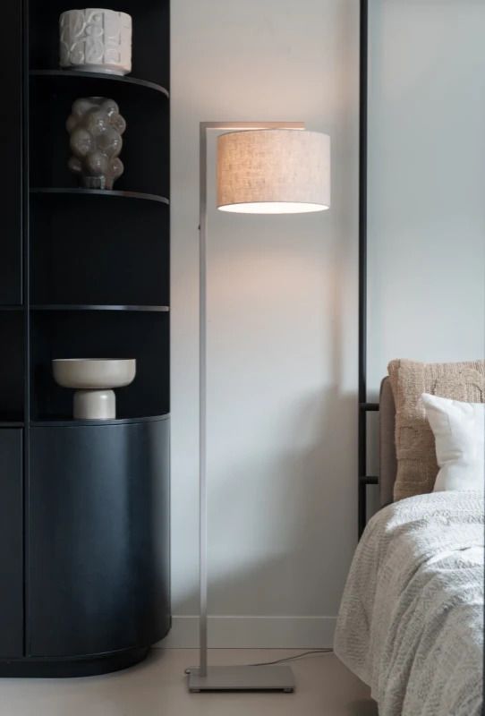 it's about RoMi LED Staande Lamp Boston | 1X E27 Max 60W | Sand/Light Linen
