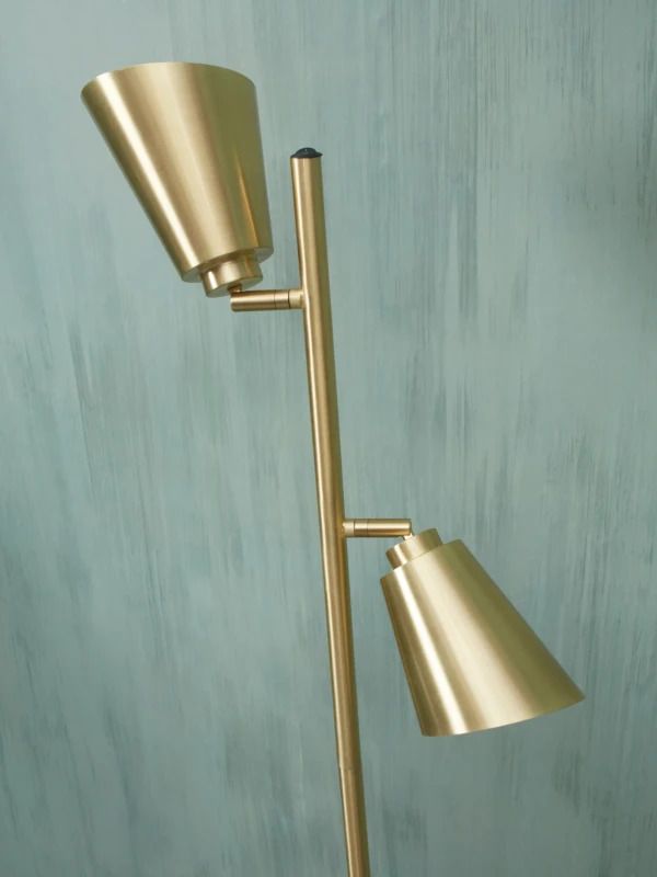 it's about RoMi LED Staande Lamp Bremen | 2X E27 Max 40W | Gold