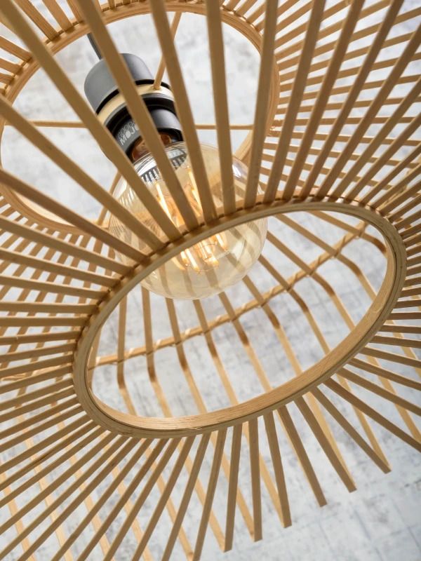 Good&Mojo Bamboe LED Staande Lamp Bromo | 1X E27 Max 60W | Natural/Black