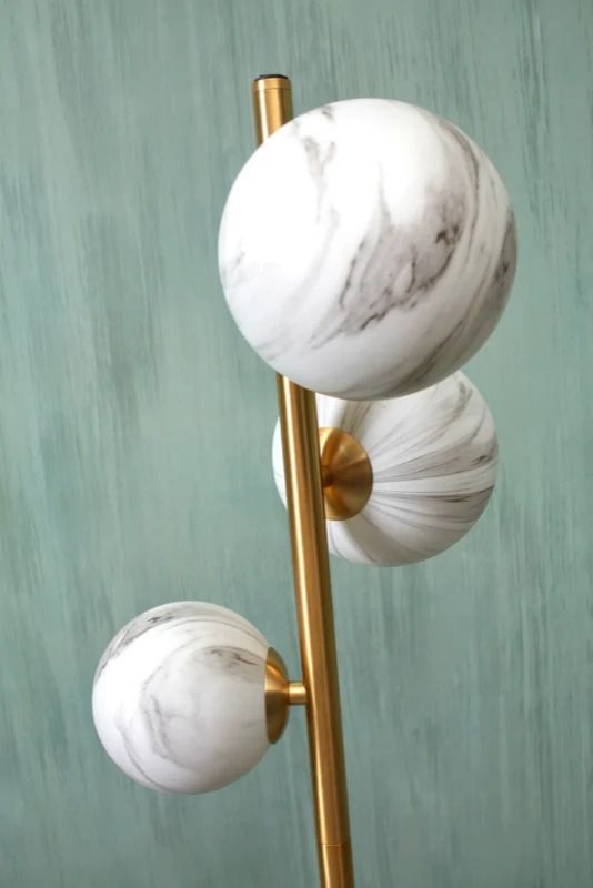 it's about RoMi LED Staande Lamp Carrara | 3X G9 Max 84W | Gold/Tinted Glass
