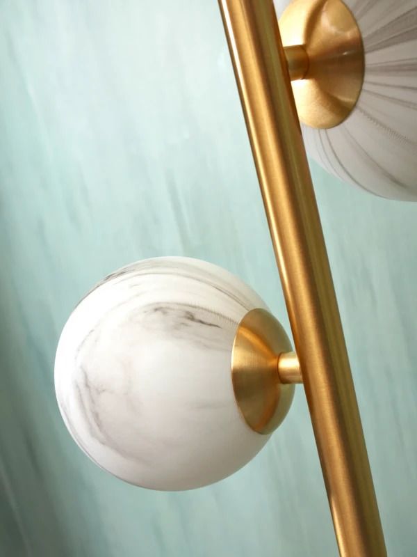 it's about RoMi LED Staande Lamp Carrara | 3X G9 Max 84W | Gold/Tinted Glass