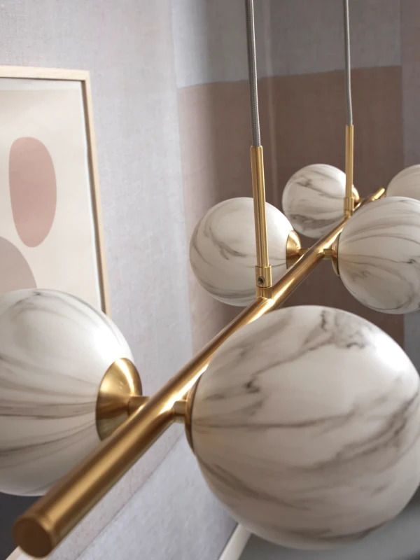it's about RoMi LED Hanglamp Carrara | 6X G9 Max 150W | Gold/Tinted Glass