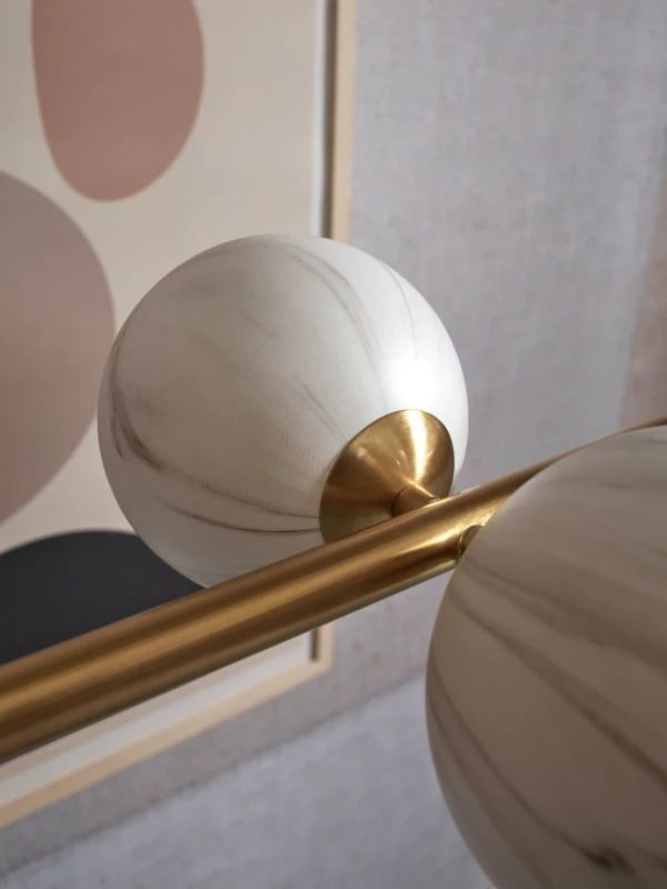 it's about RoMi LED Hanglamp Carrara | 6X G9 Max 150W | Gold/Tinted Glass
