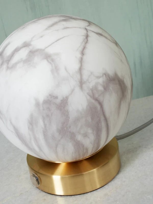 it's about RoMi LED Tafellamp Carrara | 1X E14 Max 25W | Gold/Tinted Glass
