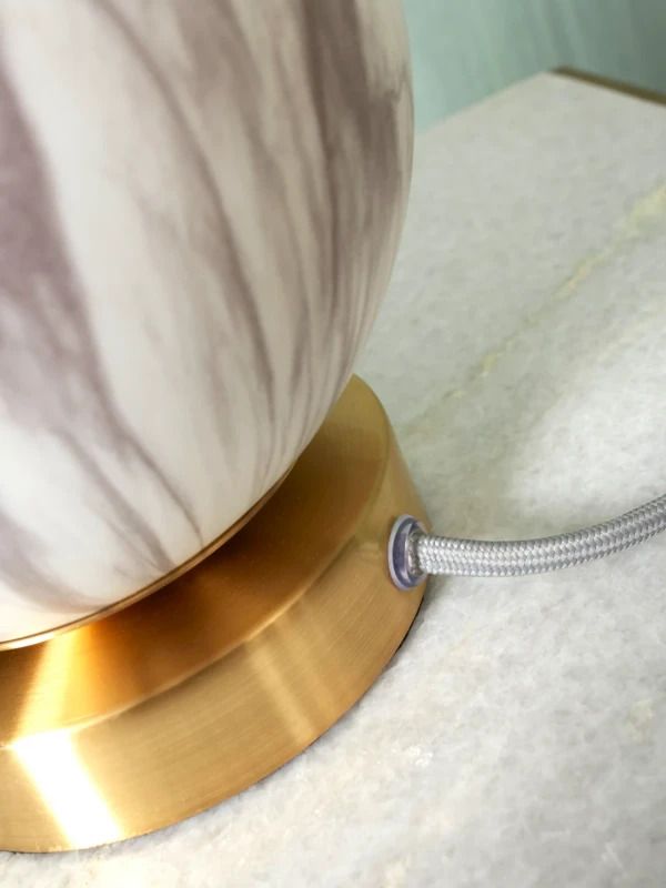 it's about RoMi LED Tafellamp Carrara | 1X E14 Max 25W | Gold/Tinted Glass
