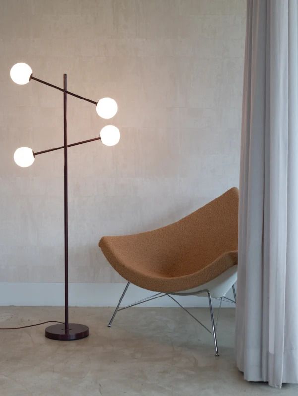 it's about RoMi LED Staande Lamp Copenhagen | 4X G9 Max 10W | Burgundy