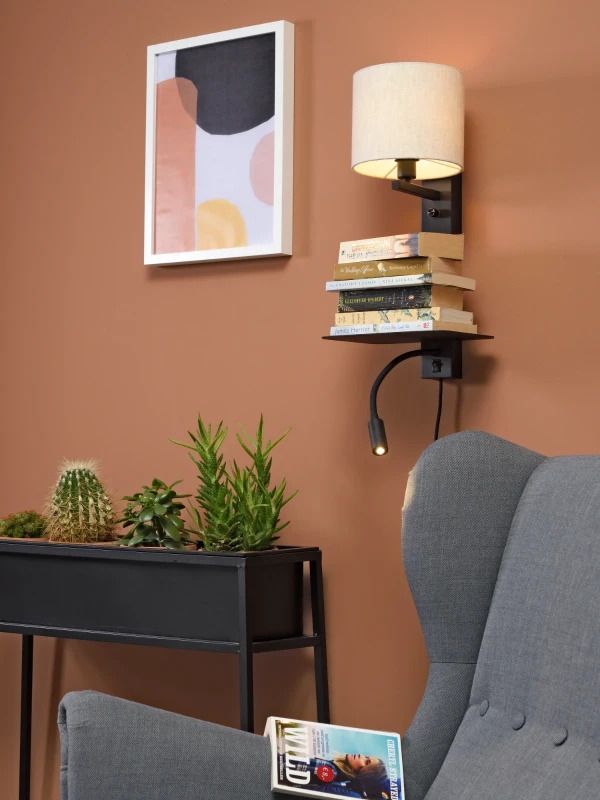it's about RoMi LED Wandlamp Florence | 1X E14 Max 40W | Light Linen