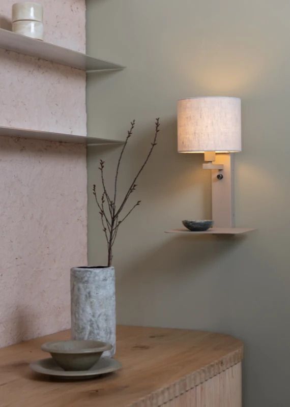 it's about RoMi LED Wandlamp Florence | 1X E14 Max 40W | Sand/Light Linen