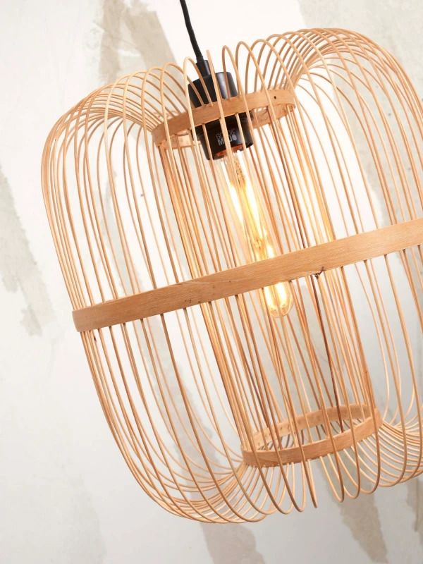 Good&Mojo Bamboe LED Staande Lamp Hokkaido | 1X E27 Max 60W | White/Natural
