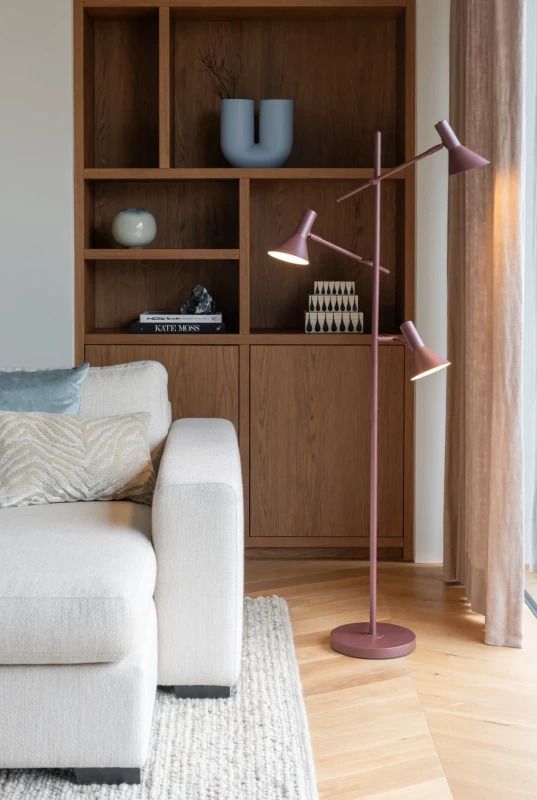 it's about RoMi LED Staande Lamp Izmir | 3X E27 Max 60W | Burgundy