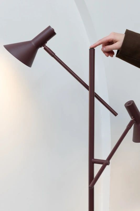 it's about RoMi LED Staande Lamp Izmir | 3X E27 Max 60W | Burgundy