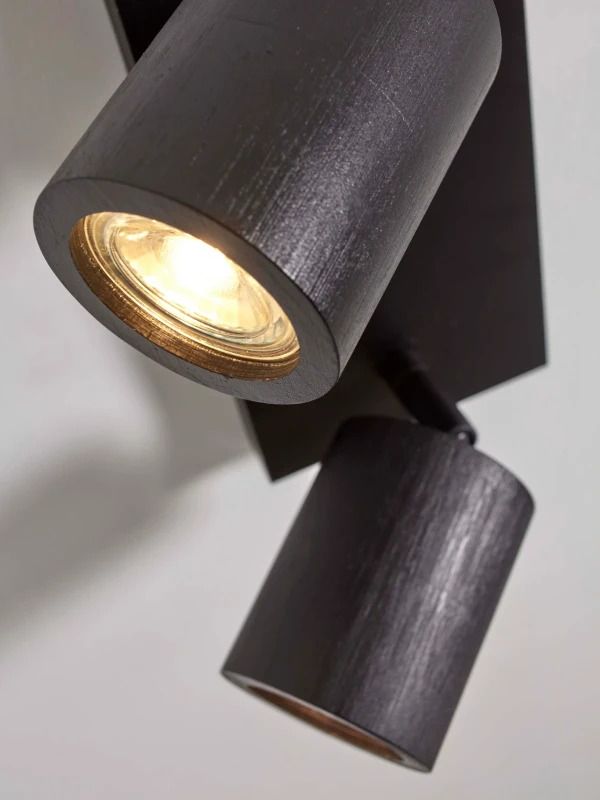 Good&Mojo Bamboe LED Plafondlamp Java | 2X GU10 Max 3W | Black
