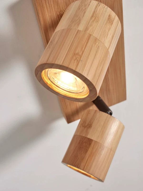 Good&Mojo Bamboe LED Plafondlamp Java | 2X GU10 Max 3W | Natural