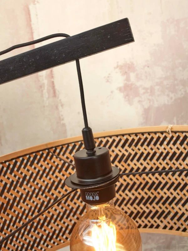 Good&Mojo Bamboe LED Staande Lamp Java | 1X E27 Max 60W | Natural/Black