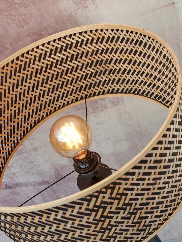 Good&Mojo Bamboe LED Staande Lamp Java | 1X E27 Max 60W | Natural/Black