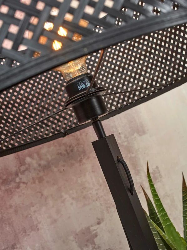 Good&Mojo Bamboe LED Staande Lamp Java | 1X E27 Max 60W | Black