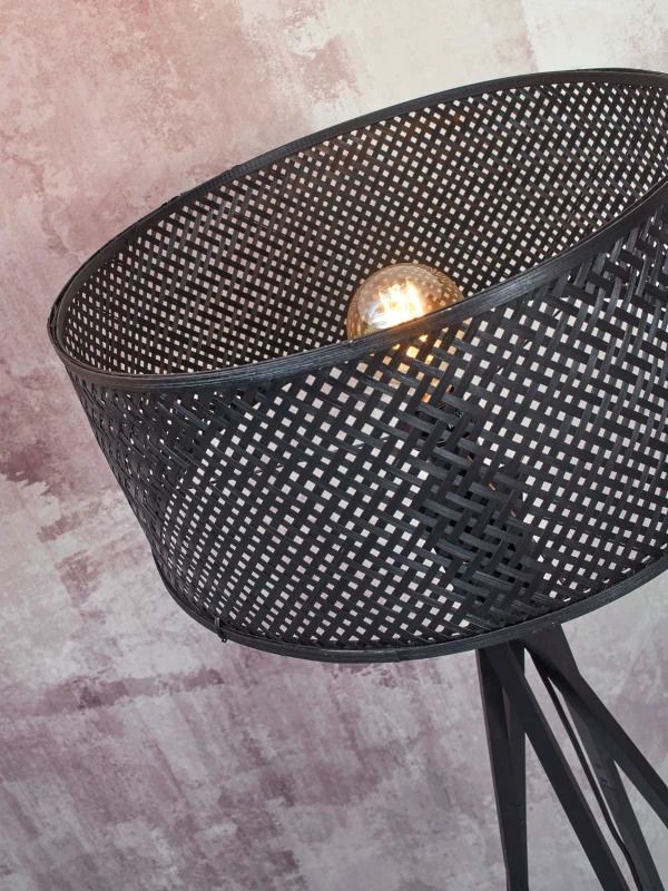 Good&Mojo Bamboe LED Staande Lamp Java | 1X E27 Max 60W | Black