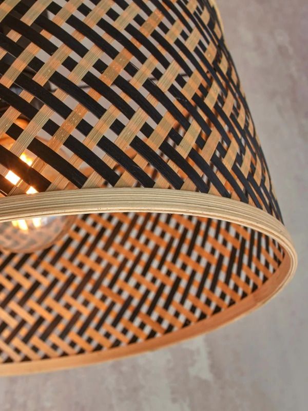 Good&Mojo Bamboe LED Staande Lamp Java | 1X E27 Max 60W | Natural/Black