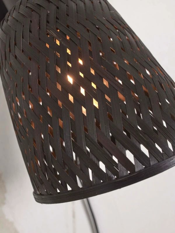 Good&Mojo Bamboe LED Wandlamp Java | 1X E27 Max 60W | Black