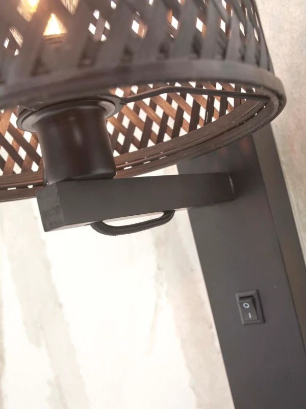 Good&Mojo Bamboe LED Wandlamp Java | 1X E14 Max 60W | Black