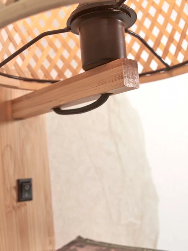 Good&Mojo Bamboe LED Wandlamp Java | 1X E14 Max 60W | Natural