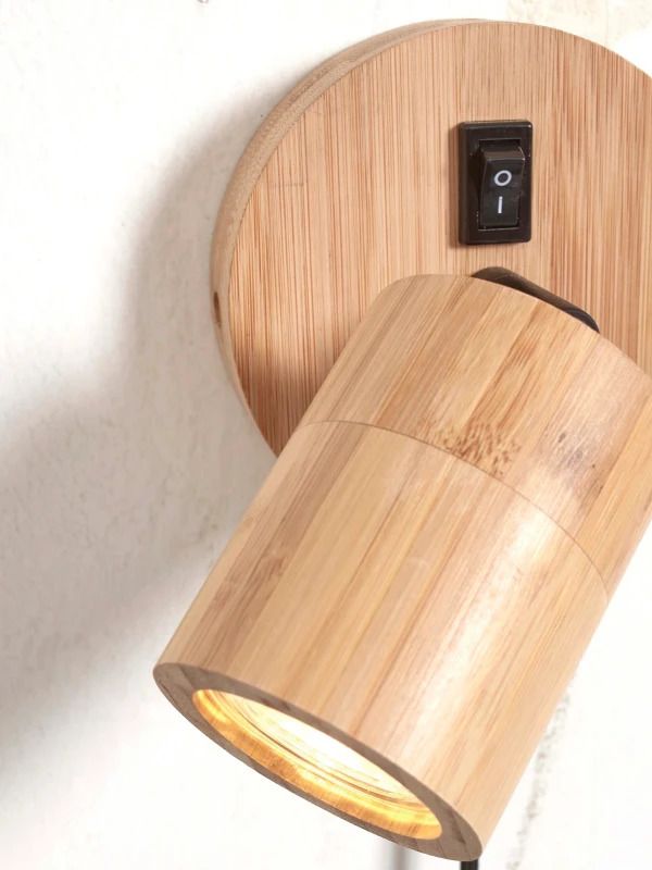 Good&Mojo Bamboe LED Wandlamp Java | 1X GU10 Max 3W | Natural
