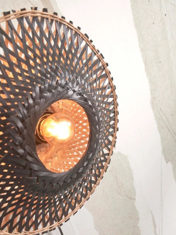 Good&Mojo Bamboe LED Wandlamp Kalimantan | 1X E27 Max 60W | Black