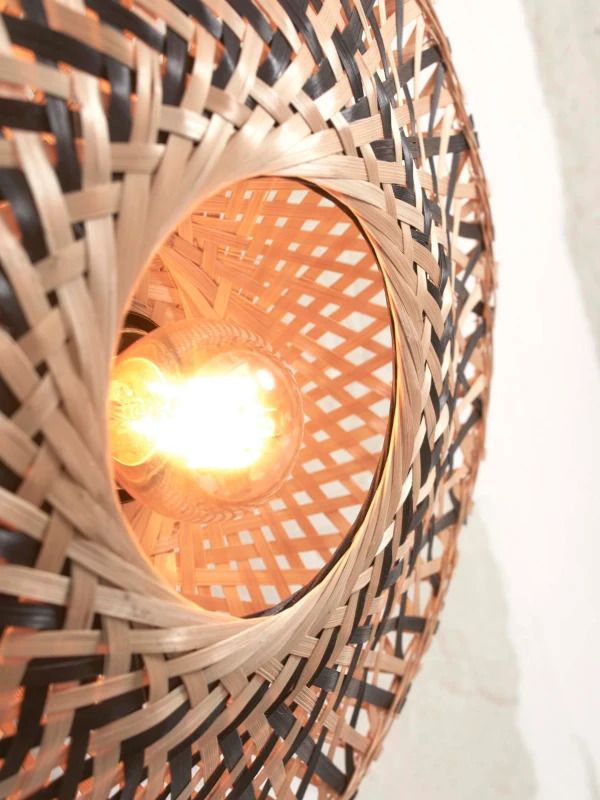 Good&Mojo Bamboe LED Wandlamp Kalimantan | 1X E27 Max 60W | Natural/Black