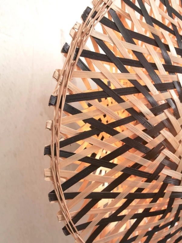 Good&Mojo Bamboe LED Wandlamp Kalimantan | 1X E27 Max 60W | Natural/Black