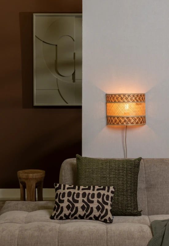 Good&Mojo Bamboe LED Wandlamp Langkawi | 1X E27 Max 60W | Warm Earth Tones