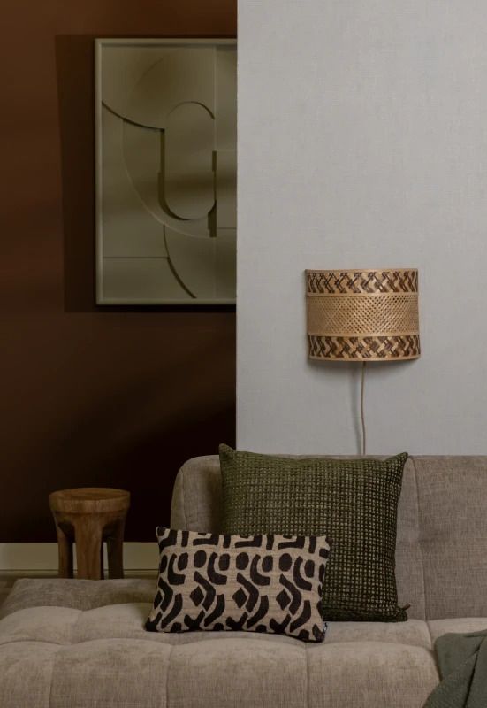 Good&Mojo Bamboe LED Wandlamp Langkawi | 1X E27 Max 60W | Warm Earth Tones