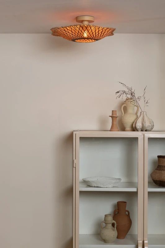 Good&Mojo Bamboe LED Plafondlamp Madura | 1X E27 Max 60W | Warm Earth Tones